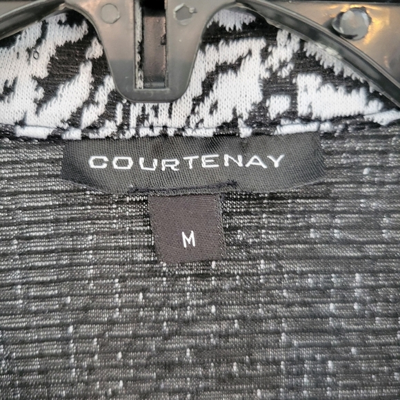 Courtenay Womens black and white knit jacket blazer size medium - Picture 4 of 5